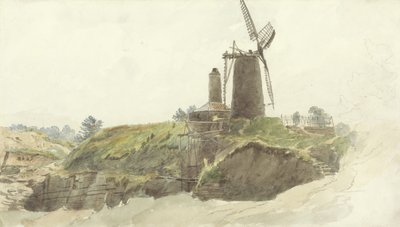 Landschaft mit Windmühle von Thomas Creswick